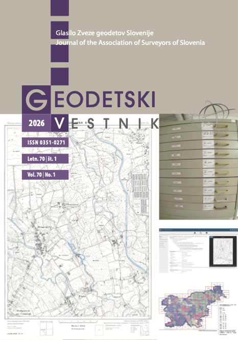 naslovnica aktualnega Geodetskega vestnika