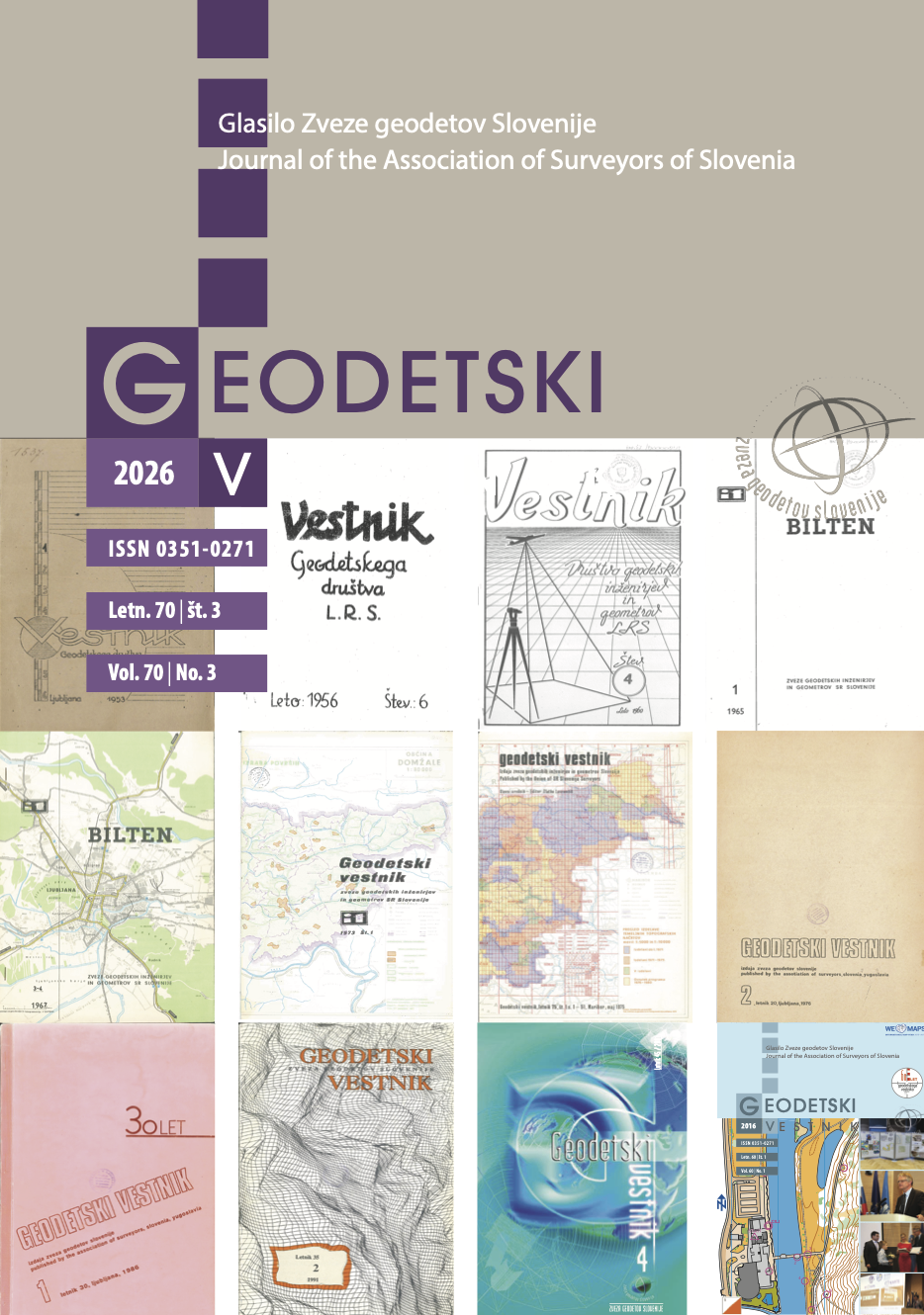 naslovnica aktualnega Geodetskega vestnika